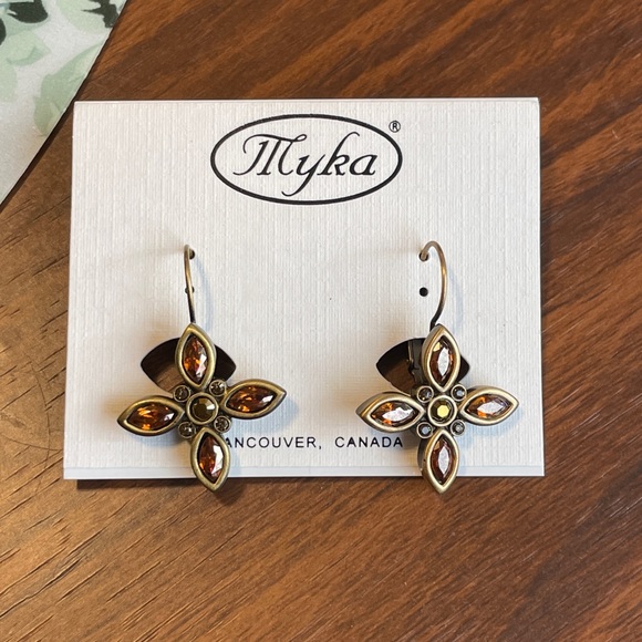 Myka earrings. Swarovski crystals - Picture 7 of 7